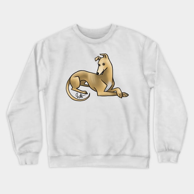 Dog - Greyhound - Fawn Crewneck Sweatshirt by Jen's Dogs Custom Gifts and Designs